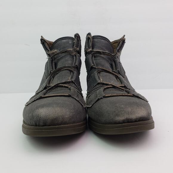 Sorel Major Lace Womens Size 8.5 Gray Canvas Distressed Bootie Boots NL2163-010 - Picture 5 of 12